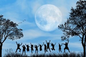 nature, mood, happiness, happy time, to enjoy, full moon, people, silhouette, atmosphere, trees, happy time, to enjoy, to enjoy, to enjoy, to enjoy, to enjoy